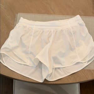 White Lulu shorts.